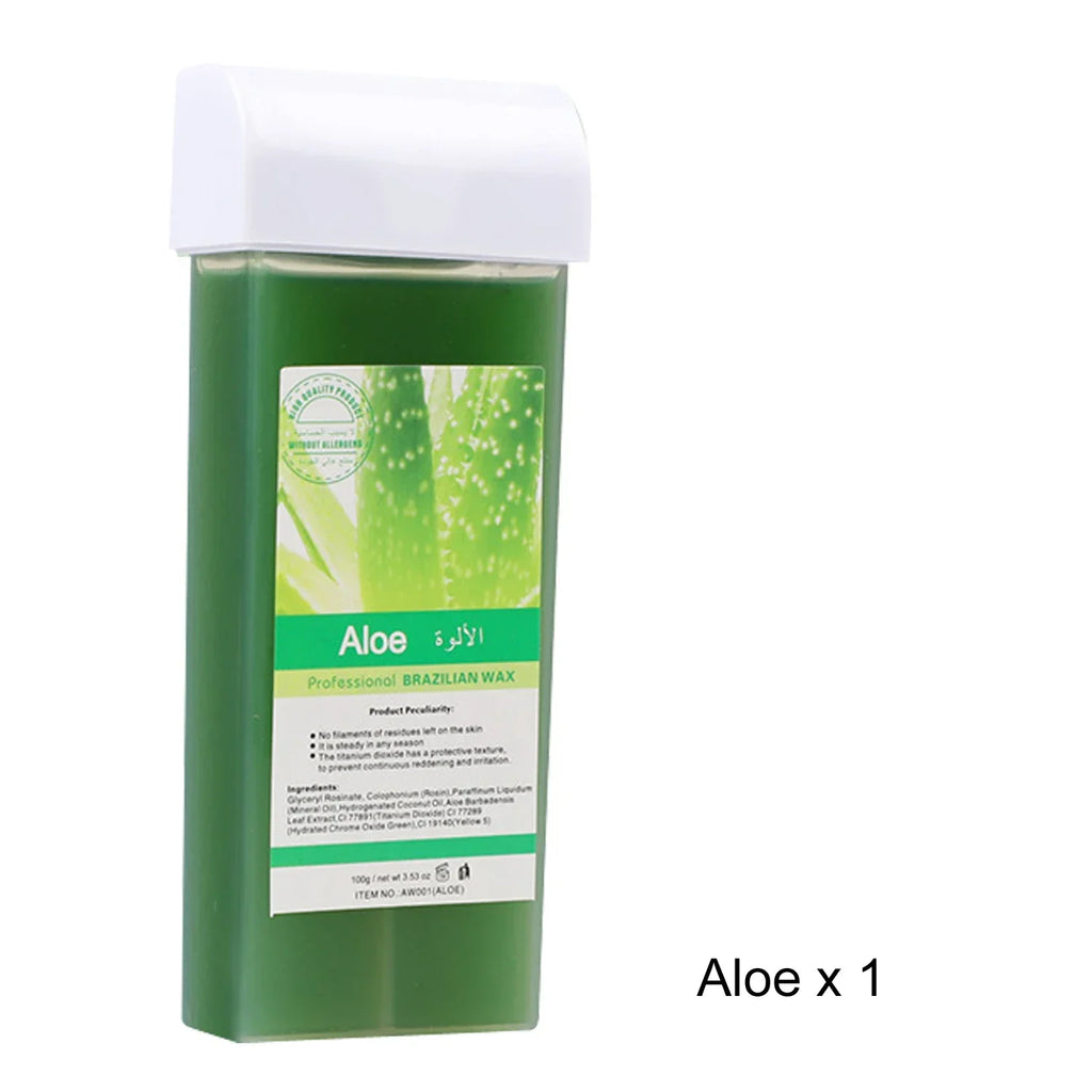 Painless Roll-On Wax Depilatory Honey & Aloe Vera Wax Cartridge