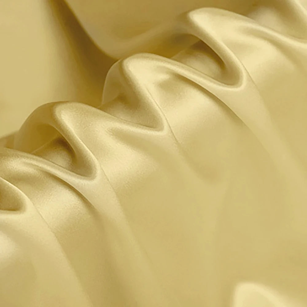 CISULI Pure Silk Stretch Satin Fabric,16momme,Width 140cm,Silk Lycra,Shirt and Dress Cloth Material