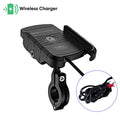 Motorcycle Phone Holder Wireless Charger Moto Motorbike Mirror Mobile Stand Support USB-C Fast Wireless Charging Cellphone Mount