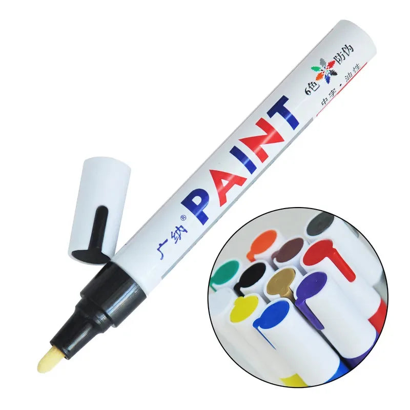 1/12Pcs Paint Pen Paint Markers Waterproof Car Tyre Oil-Based Paint Pen Set Quick Dry And Permanent