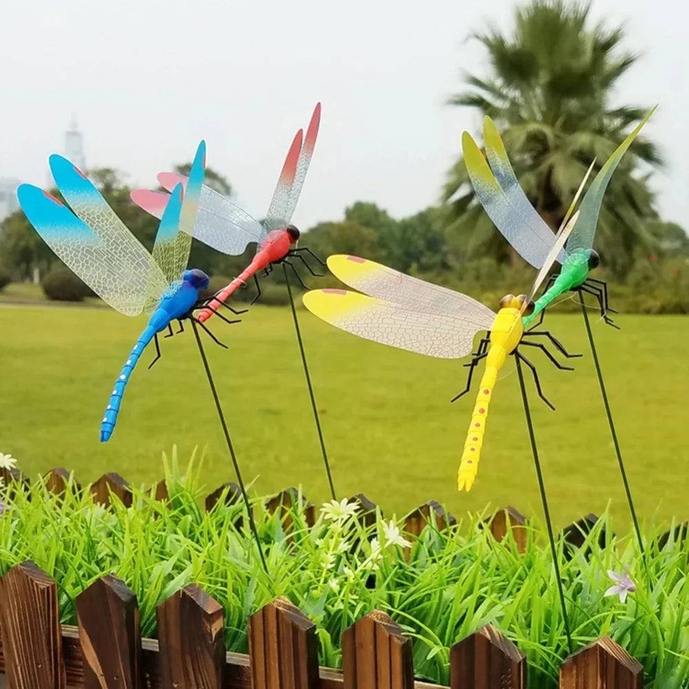 20-3pcs Simulation Dragonfly Clip Bug Deterrent Realistic Dragonfly Hat Clip Bug Repellent Dragonfly Home Garden Decor