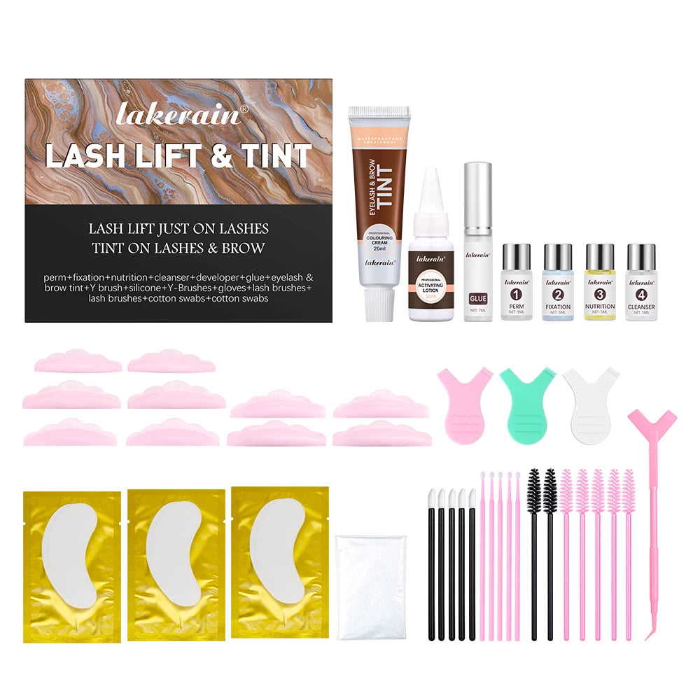 Professional Eyelash Perm &amp; Tint Kit Black Brown Eyebrow