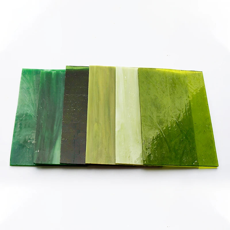 Square Mica Mosaic Tiles Glass Mosaic Transparent Stained Mosaic Arts Piece DIY Craft Materials Making Decoration Acc 10x10cm