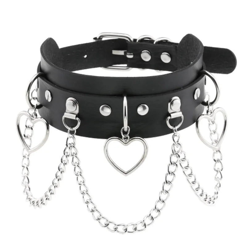Harajuku Gothic Spike Rivet Star Necklaces Collares Hip Hop Rock