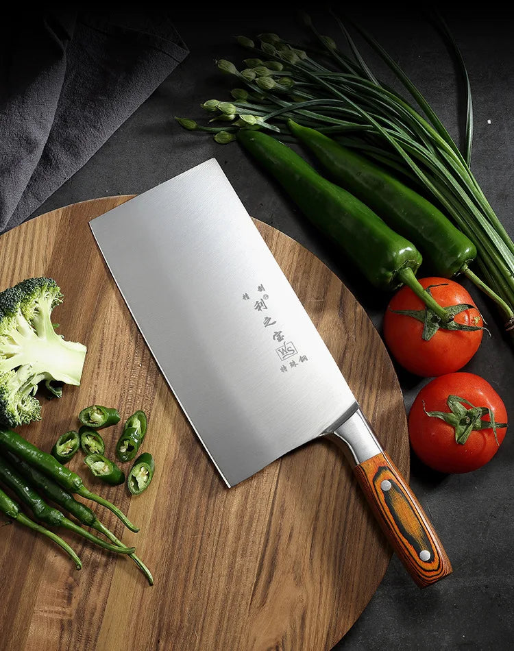 Stainless Steel Kitchen Cleaver Knife Dual-purpose Slicing Chopping Knife Stainless Chef's Slicing Knives coltello tascabile