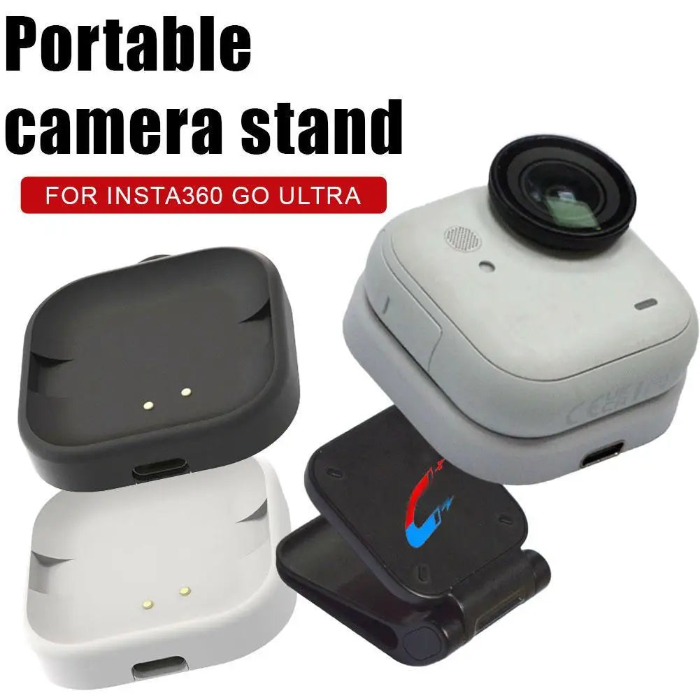 For Insta360 Go Ultra Wireless Magnetic Charging Dock Wireless Charger Base With Lanyard For Insta360 Go Ultra Charging Station