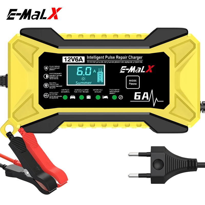 12V 6A Car Battery Charger Pulse Repair LiFePO4 14.6V