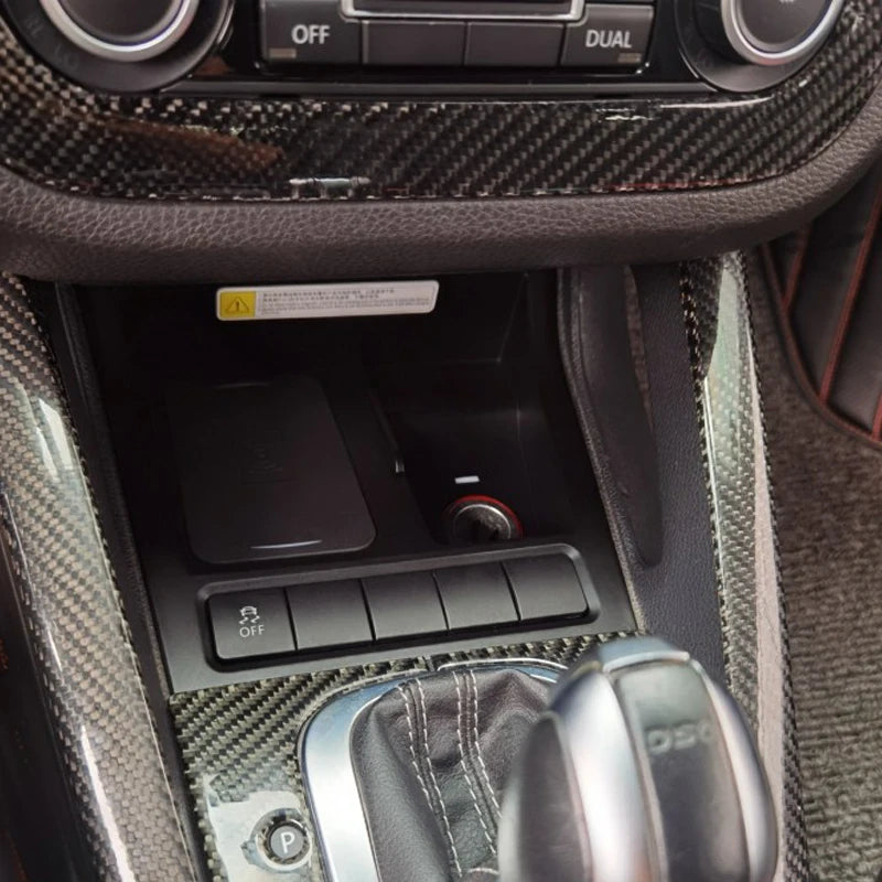 Car wireless charger Panel For Volkswagen Golf 6 MK6 Scirocco Sagitar 2008-2013 Golf 5 MK5 phone Holder Charging Pad Accessories