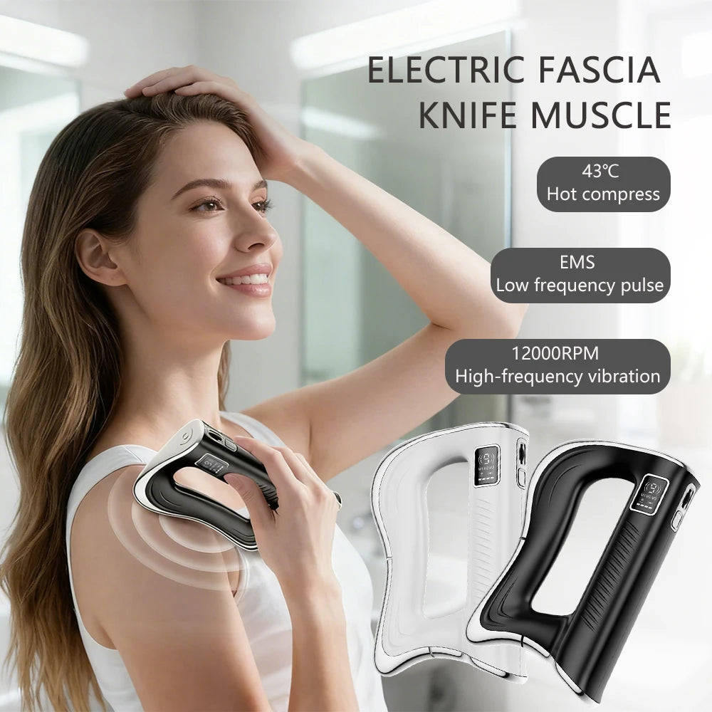 Electric Fascia Knife Massager High Frequency Vibration Muscle Scraper