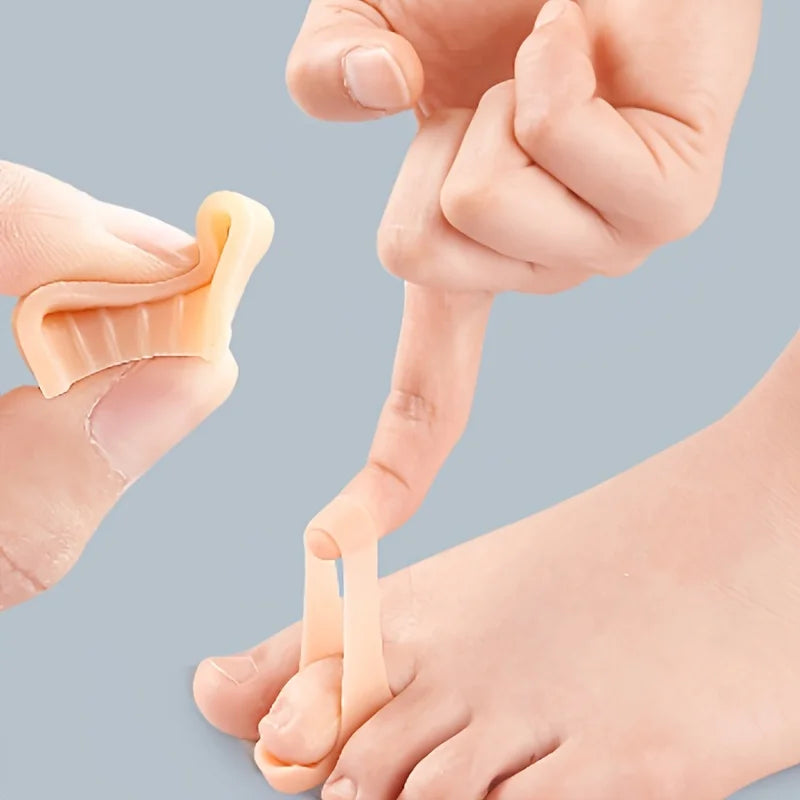 2pcs Set of Hammer Shaped Toes, Used for Curling, Bending, And Claw Shaped Toe Lifting, Toe Tips, And Toe Pads