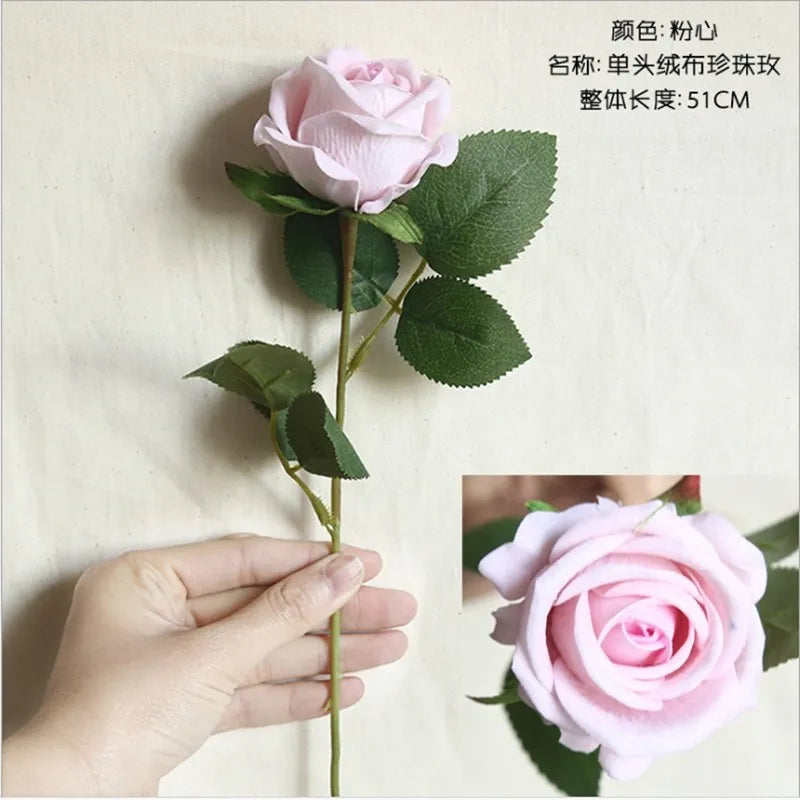 5/10pcs Artificial Flowers Silk Rose Hom Decor Wedding Bridal Bouquet Outdoor Garden Arch Accessory Valentine's Day Diy Gift Box