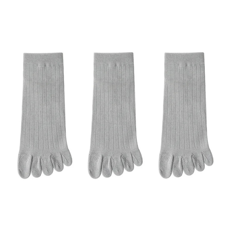 1/3/5 Pairs Mens Five Finger Socks Breathable Ankle Short Socks Thin Cotton Toe Socks with Separate Fingers Fashion Sports Socks