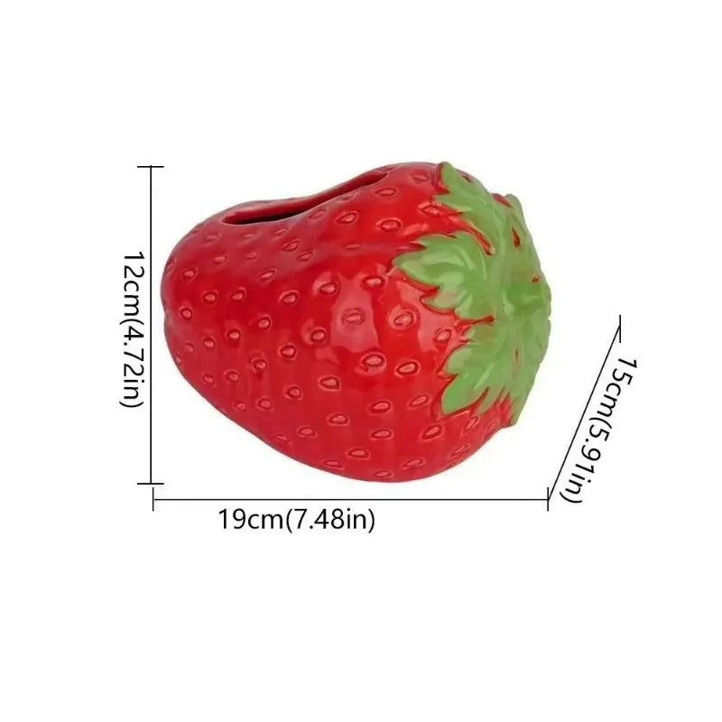 Creative Cute Strawberry Tissue Box Universal Napkins Box Plastics Paper Towel Case Bedside Table Large Capacity