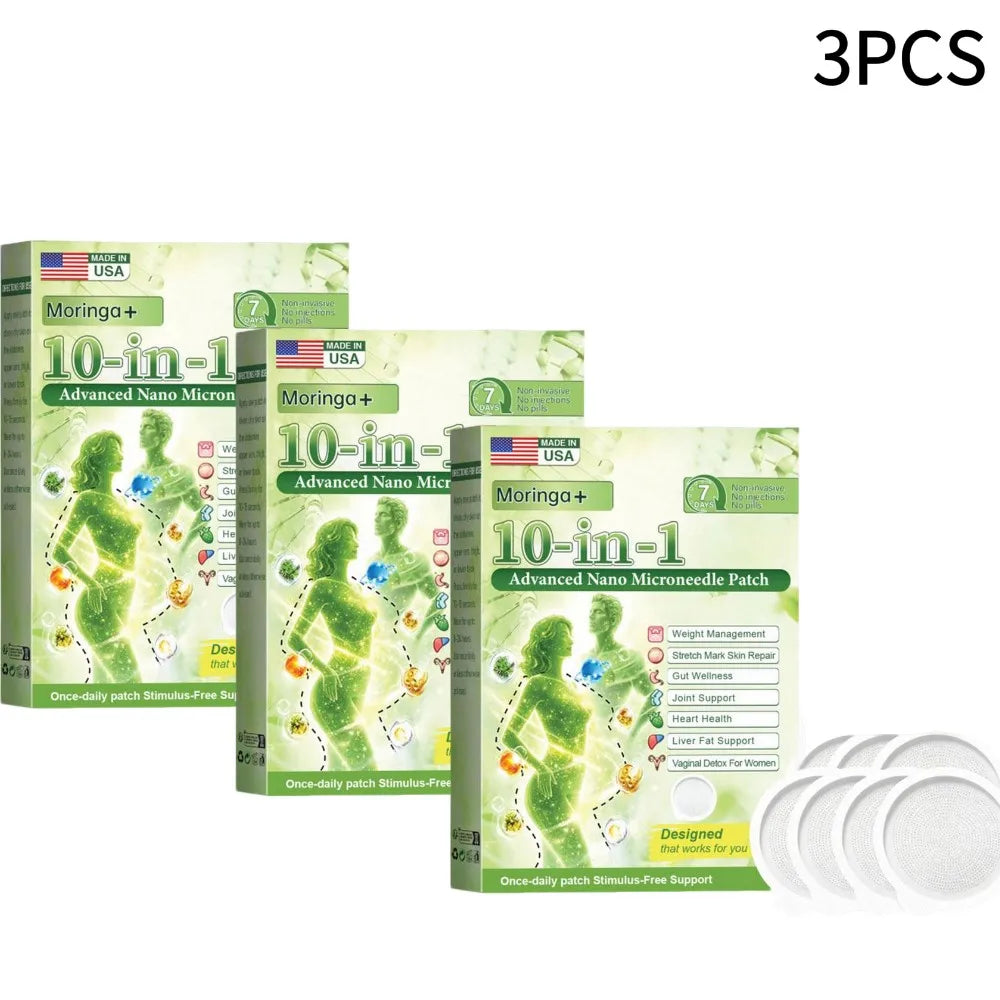 10-In-1 Moringa Nano Microneedle Body Care Patches Gentle Skin