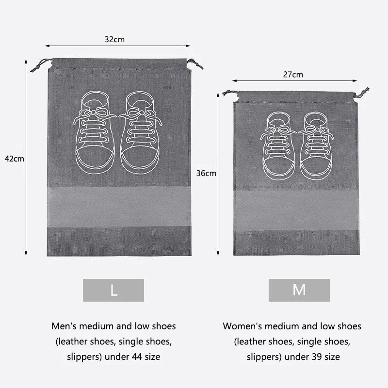 10/5pcs Shoes Storage Bags Closet Organizer Non-woven Travel Portable
