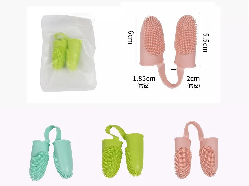Finger Cover Pet Toothbrush Oral Cleaning Dog Toothbrush Flexible Durable Finger Toothbrush Pet Cleaning and Beauty Accessories