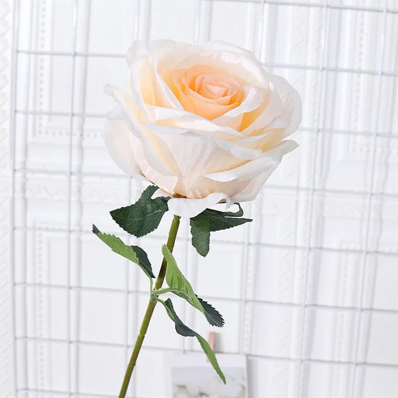 Simulated Single Rose Living Room Dining Table Decoration Artificial Flower Ornaments Wedding Decoration Home Decor