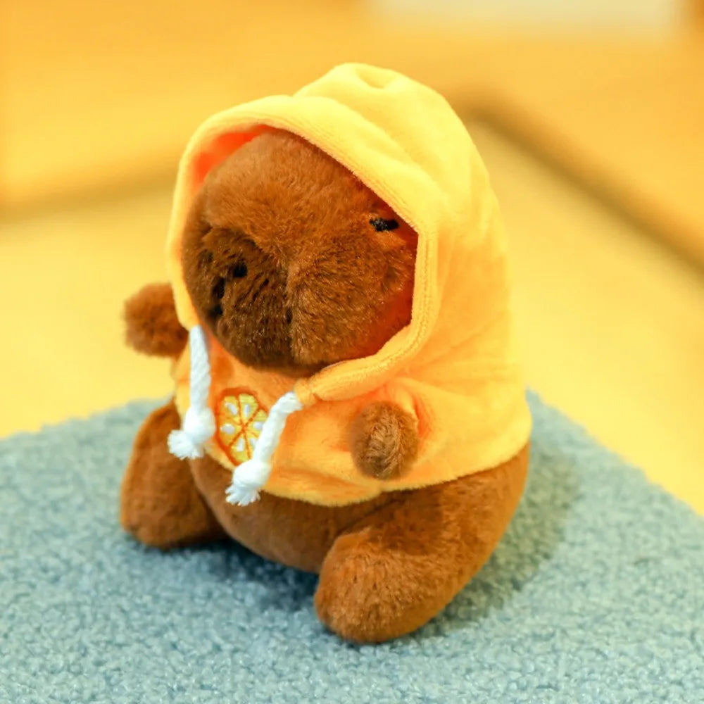Cute Capybara Plush Toy Hoodie with Wings Simulation Doll Small