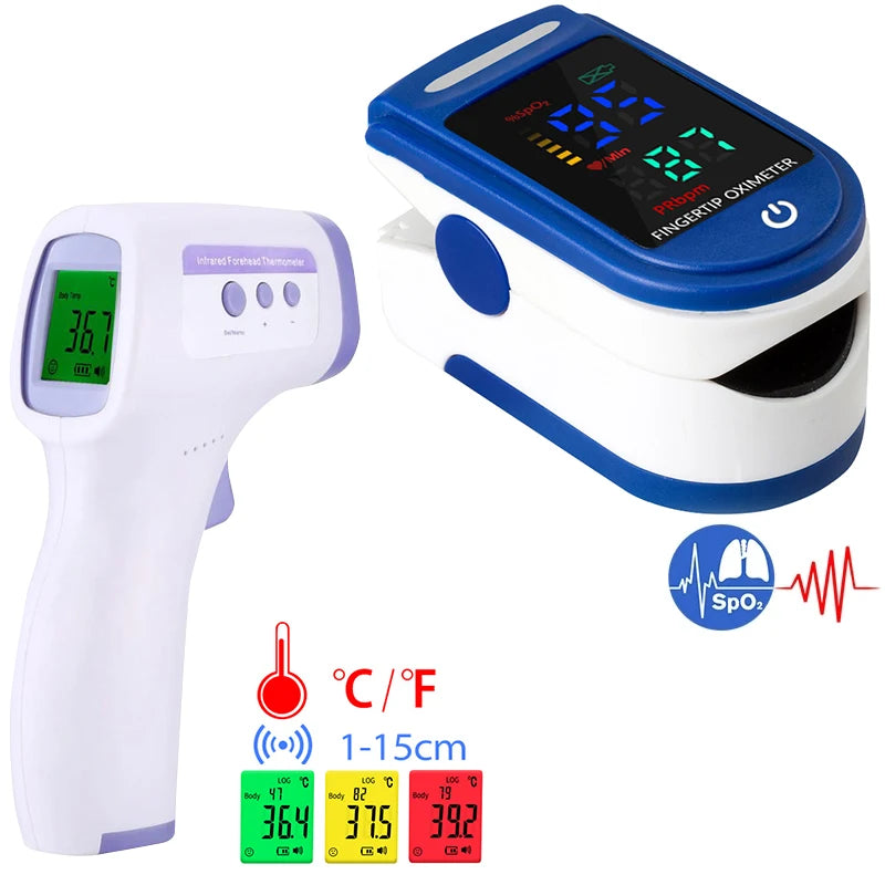 Non-Contact Laser Body Temperature Ear Thermometer Oximeter or