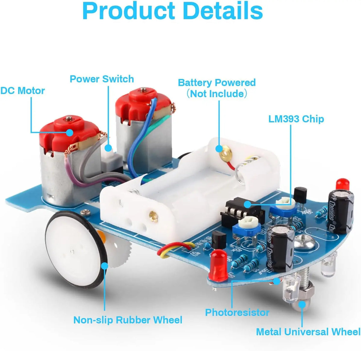 Practice Soldering Learning Electronics Kit Smart Car Soldering Project
