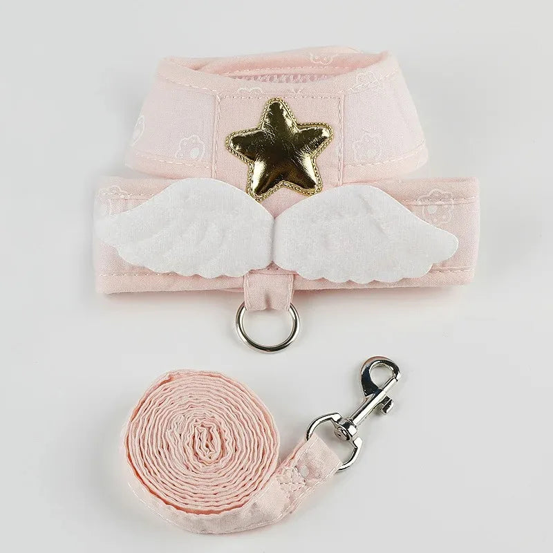 Angel Wing Pet Harness With Leash