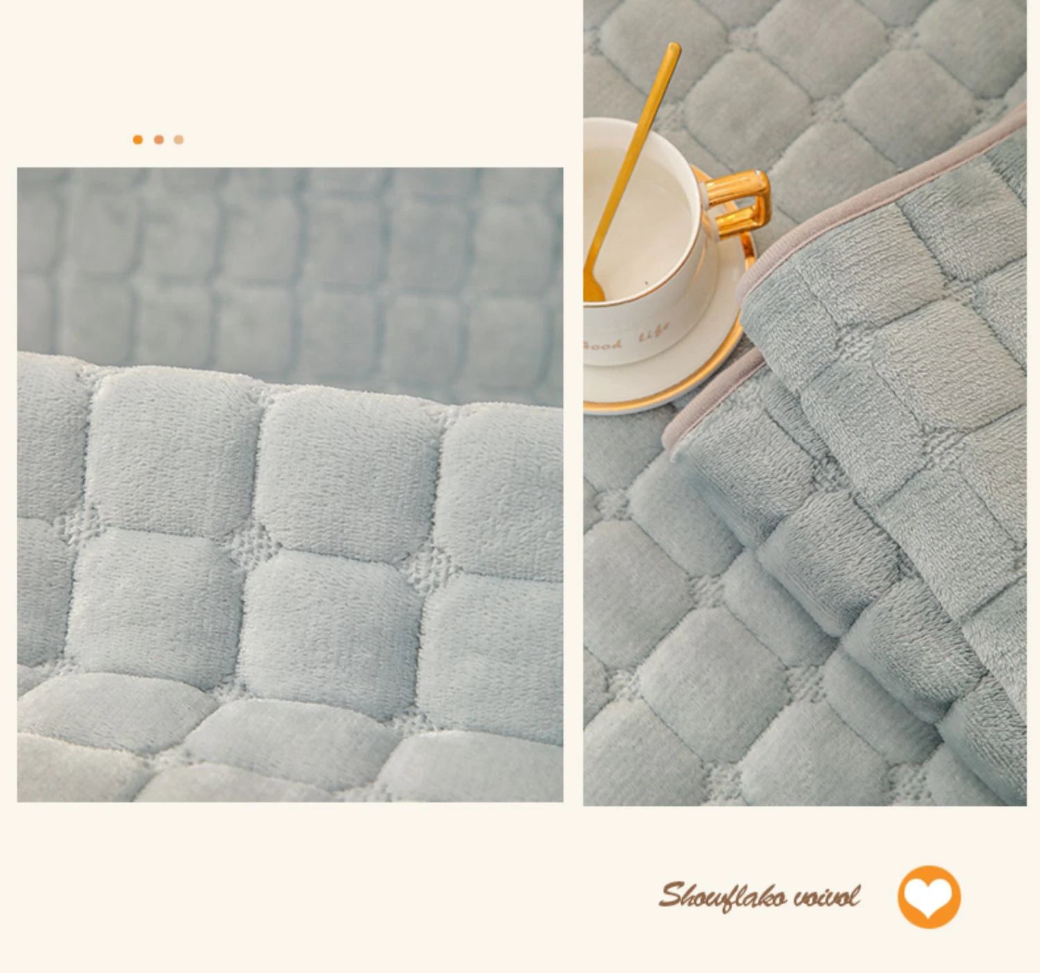 Soft Sofa Cover Thickened Solid Colour Flannel Square Quilted Sofa Cushion Warm Plush Velvet Non-Slip Universal Sofa Backrest