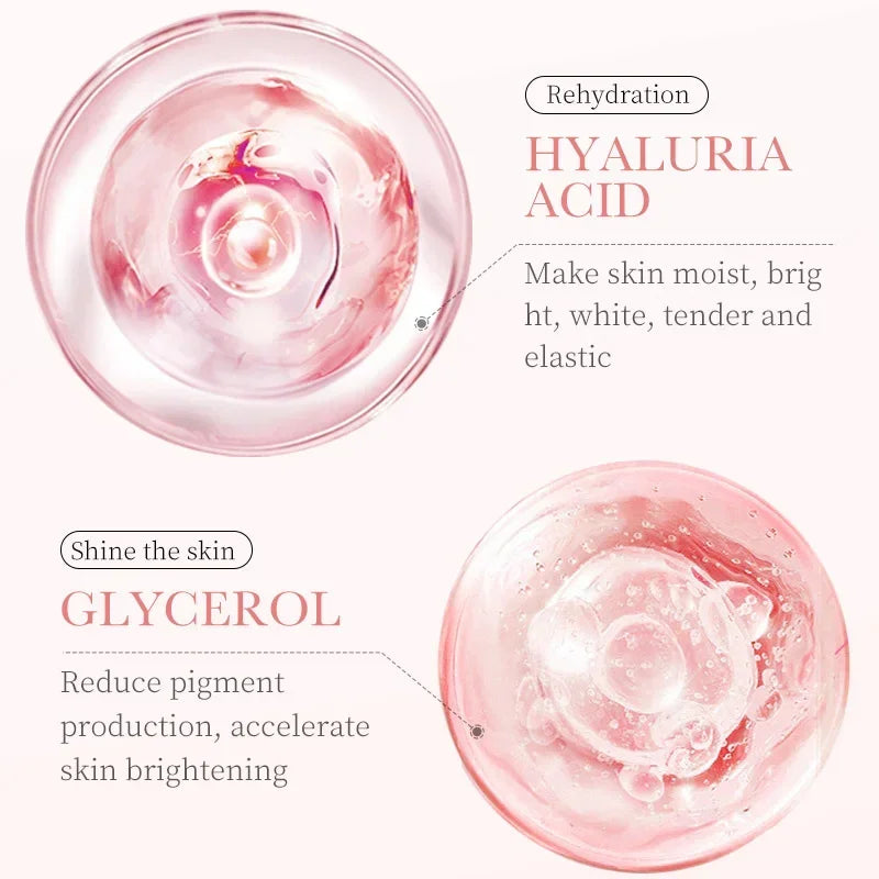 BIOAOUA Hyaluronic Acid Rose Essence Cream Shrink Pores Anti-oxidation Lock Water Hydrating Moisturizing Face Cream Skin Care