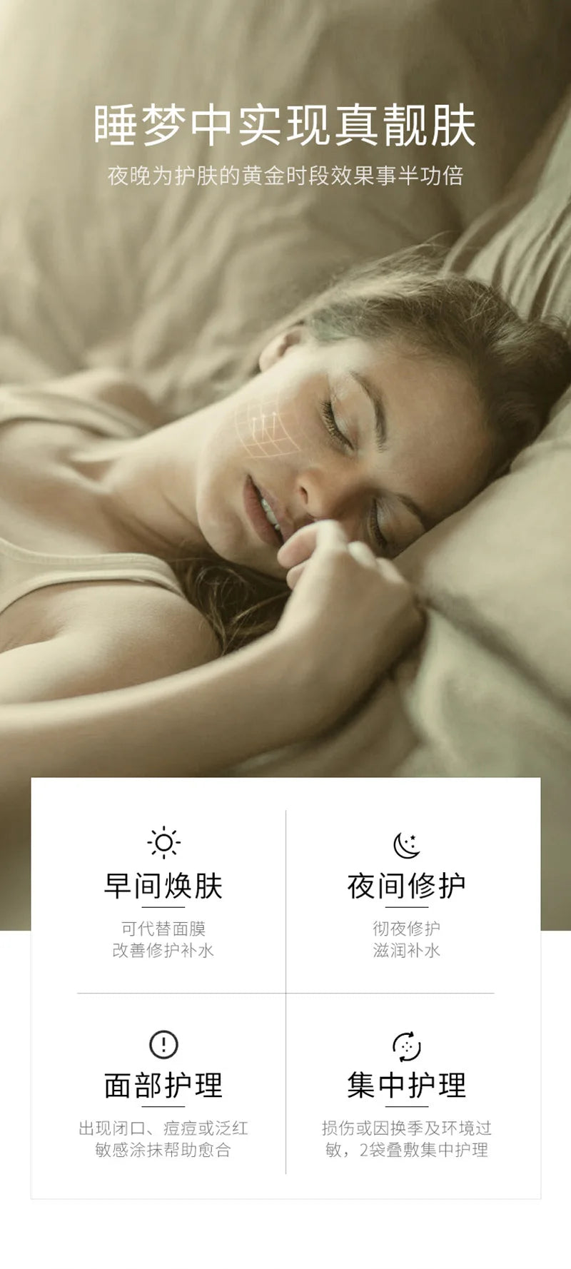 20Pcs Golden Silk Bird'S Nest Sleeping Mask Moisturizing And Hydrating Brightening Complexion Facial Mask Facial Skin Care