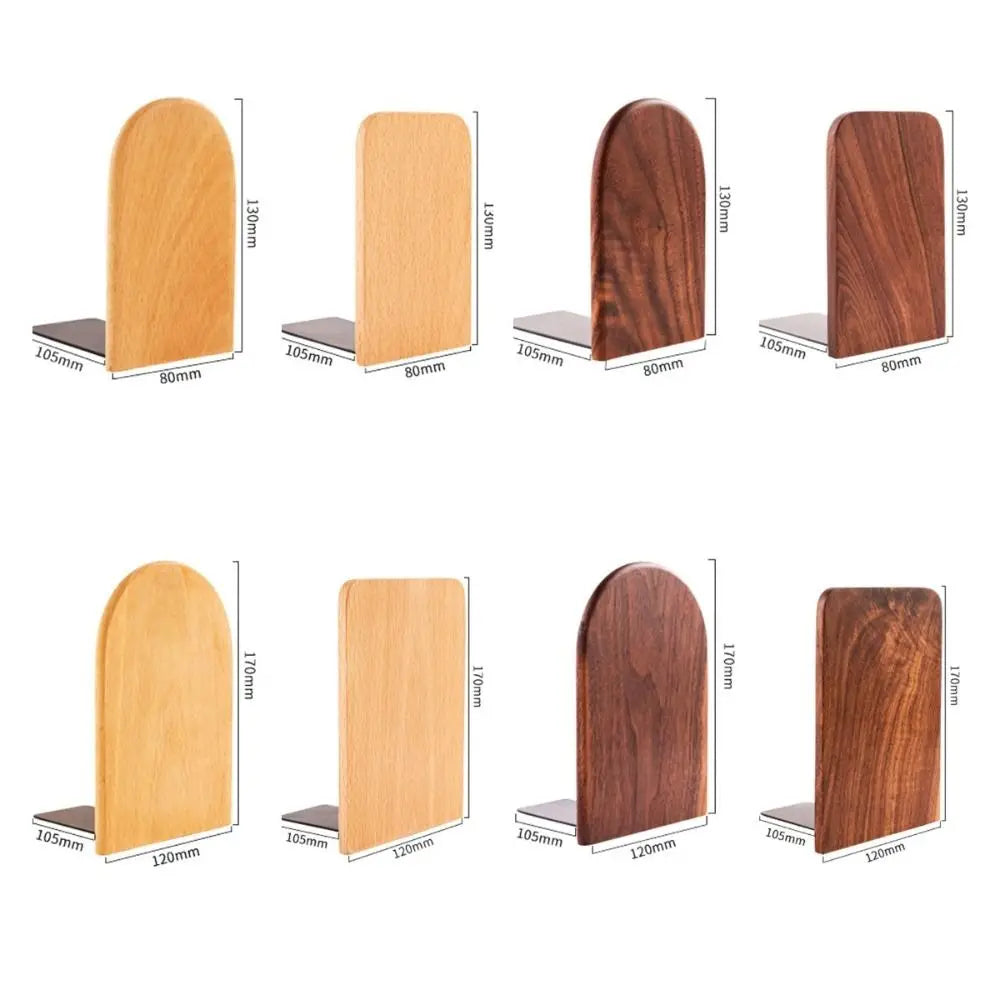 Display Holder Nature Wooden Bookends Beech Walnut INS Desktop Bookshelf Simple Desk Organizer Book Support Rack Minimalism
