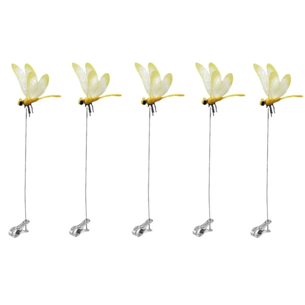 20-3pcs Simulation Dragonfly Clip Bug Deterrent Realistic Dragonfly Hat Clip Bug Repellent Dragonfly Home Garden Decor
