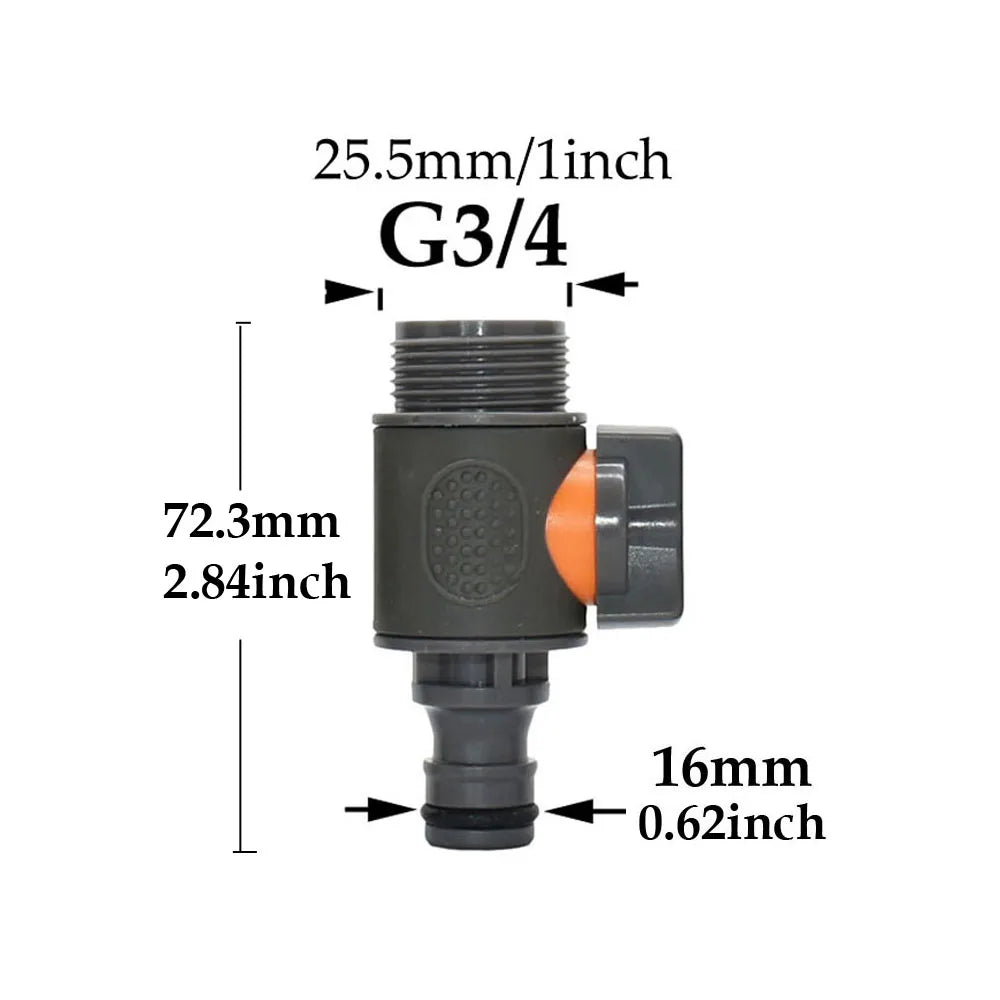 3/4 Male Female Tap Quick Connecter Nipple Garden Hose Thread Ball Valve Fittings Tubing Repair Watering Gun Adapter