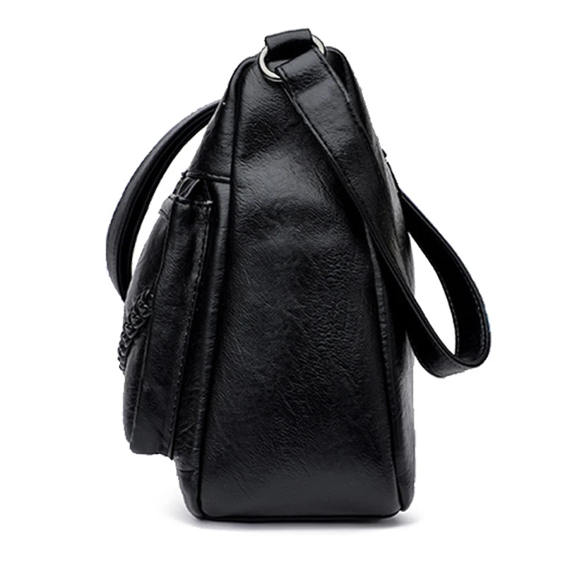 Boho Vintage Ladies Shoulder Bag Soft Faux Leather Crossbody