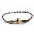Vintage Jewelry Retro Tone Golden Snitch Pocket Wings Bracelet Pulseras for Men and Women Bijou Statement Jewelry
