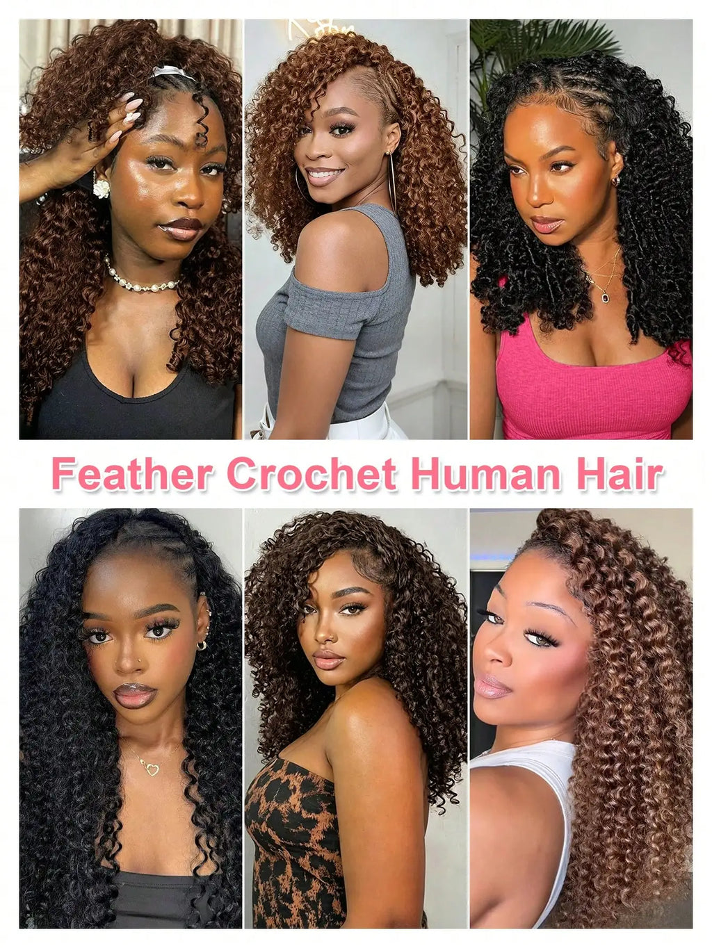 30 Inch Chocolate Brown Burmese Curly Human Hair Knotless Crochet