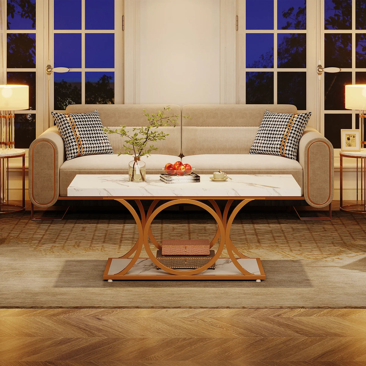 Tribesigns Rectangle Coffee Table Wood