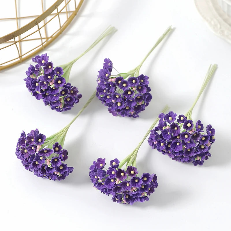 1/3/5Pcs Artificial Flower Bouquet Silk 11cm Fake Flowers for  Home Decor Garden Wedding Decoration DIY Craft Gifts Accessories
