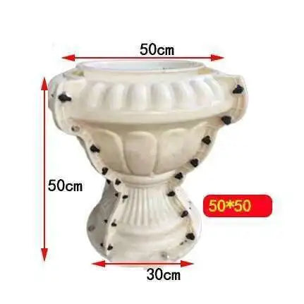Plastic Thickened ABS Flowerpot Mold Cement Mold for Garden Balcony Fence Square Column Pier Roman Column Concrete Bonsai Mold