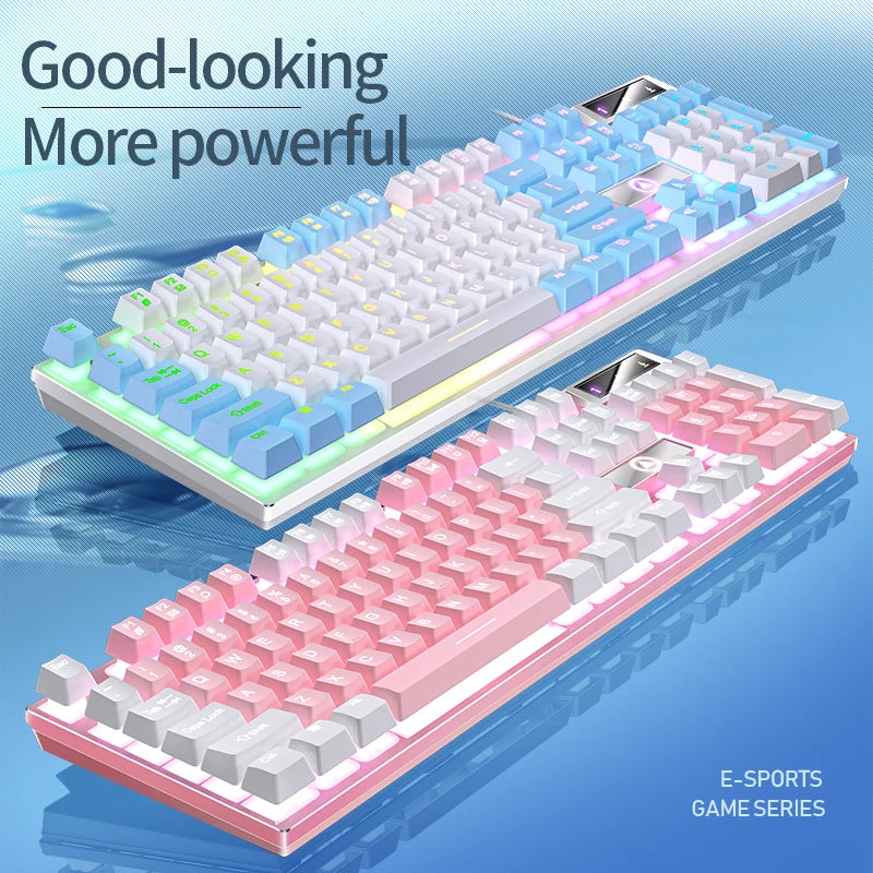 104 Keys Gaming Keyboard Wired Keyboard Color Matching Backlit