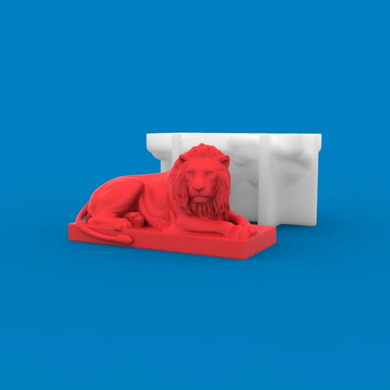 3D Lion candle silicone mold Lion head resin silicone mold Lion home decoration concrete gypsum cement silicone mold