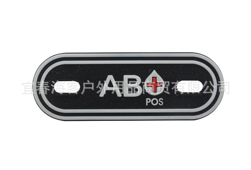 2PCS Shoelace Blood Buckle Charm PVC Tactical Bag Clothing Zipper Blood Tag Charm Military Patches Tactical Patch