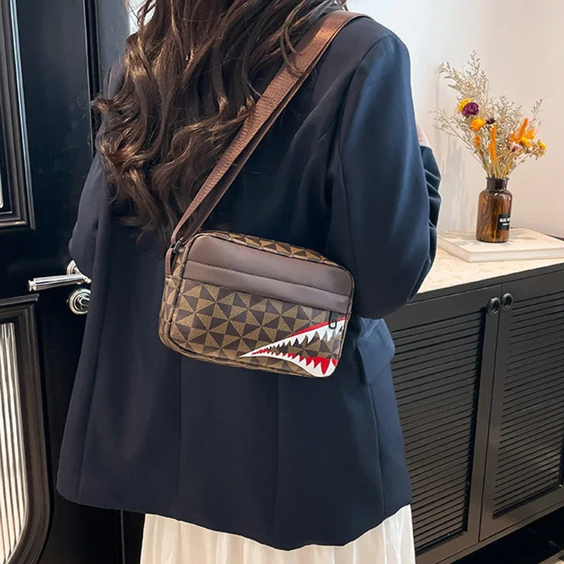 Creative Shark Mouth Crossbody Bag Simple Coin Purse Mobile