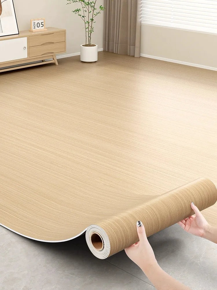 Wood Grain Peel and Stick Floor Tiles Waterproof Non-Slip Self Adhesive Vinyl Floor Sticker for Living Room Bedroom Home Decor