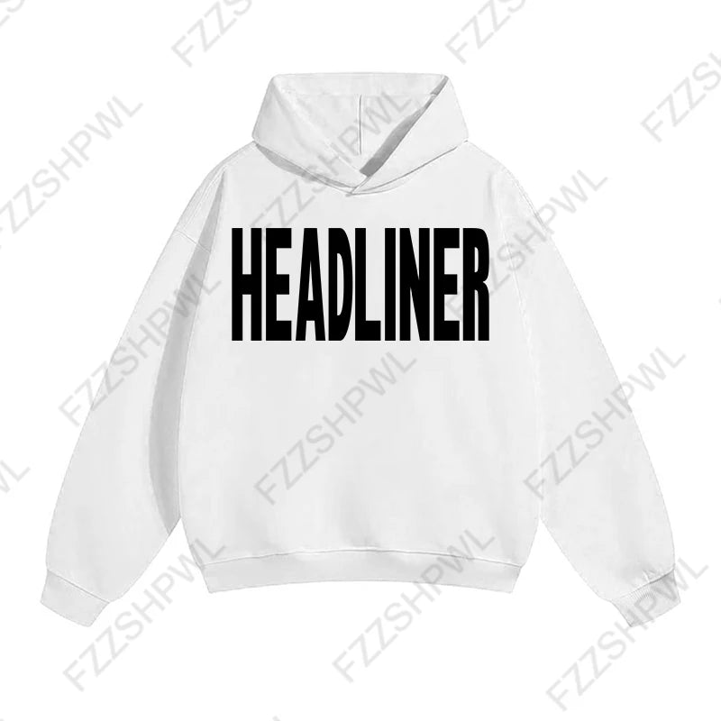 Y2k American Harajuku Punk Hip-Hop Gothic Letter Print Sweatshirt Hoodie Men And Women Retro Two-Fake Loose Oversized Steetwear