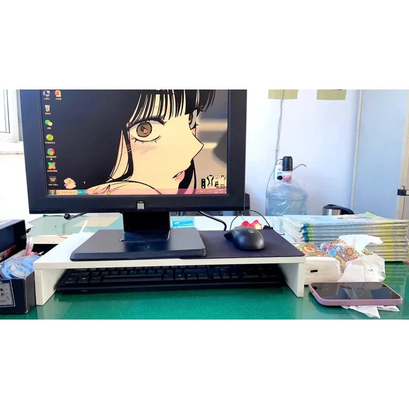 Monitor Riser Stand - Ergonomic Laptop Stand Desk Organizer Keyboard Storage