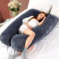 Soft Fleece U-shaped Pregnancy Pillow - Multi-function Maternity Body