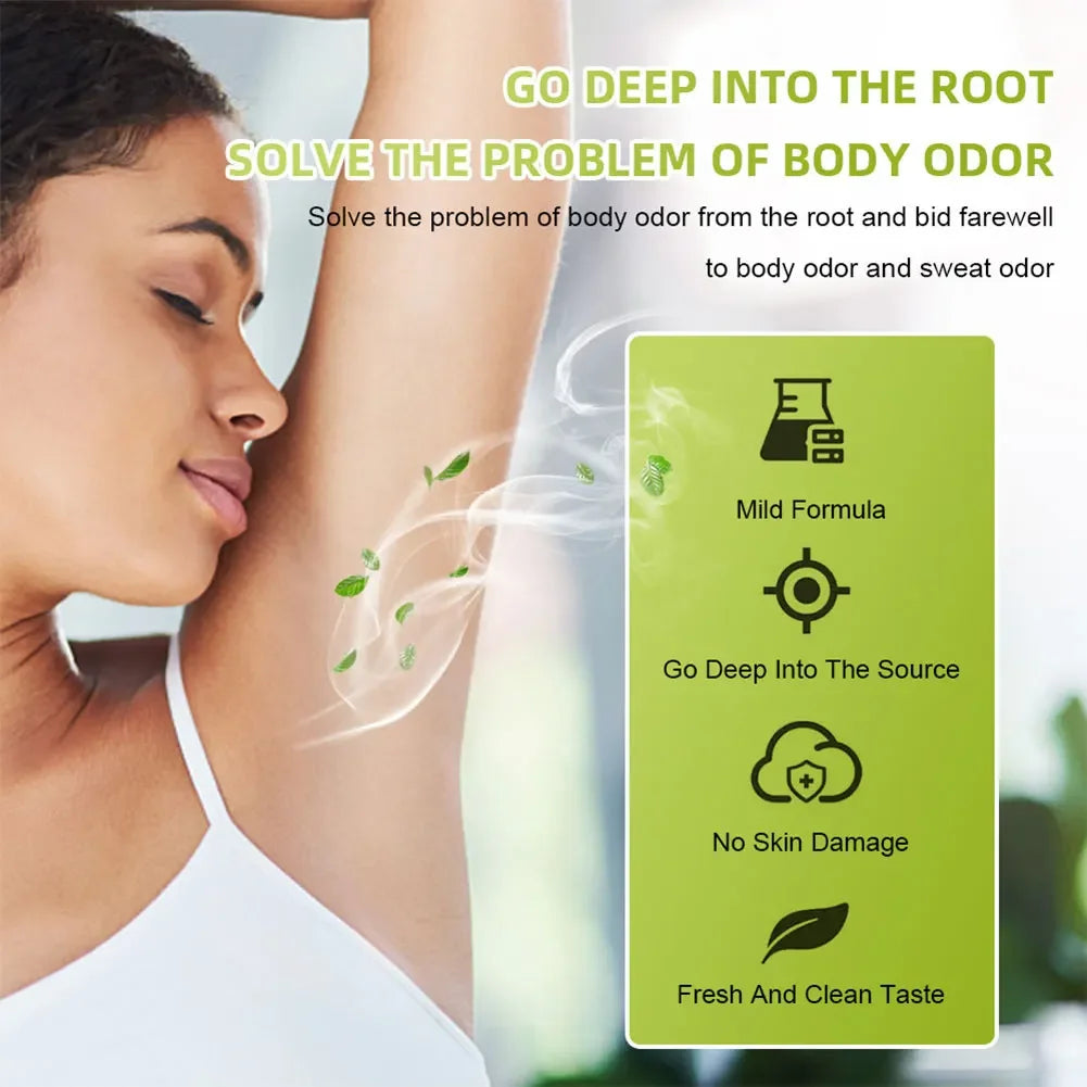 Body Odor Underarm Sweat Deodor Perfume Spray for Man and Woman Removes Armpit Odor and Sweaty Lasting Aroma Skin Care Spray 10g