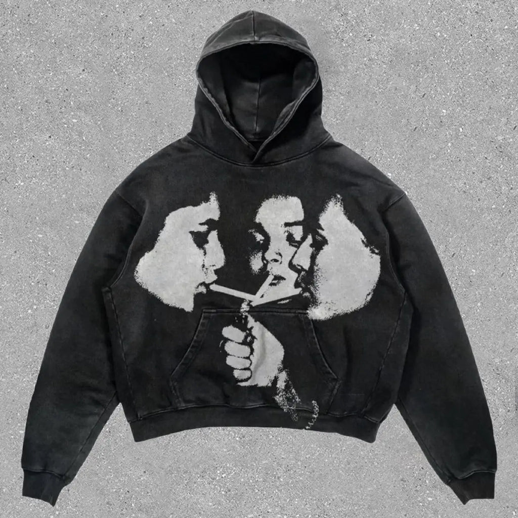 Plus Size Graphic Regular Male Hoodie Overfit Y2k Clothes High Quality Korean Style Pastel Color Cotton Men's Hooded Sweatshirt
