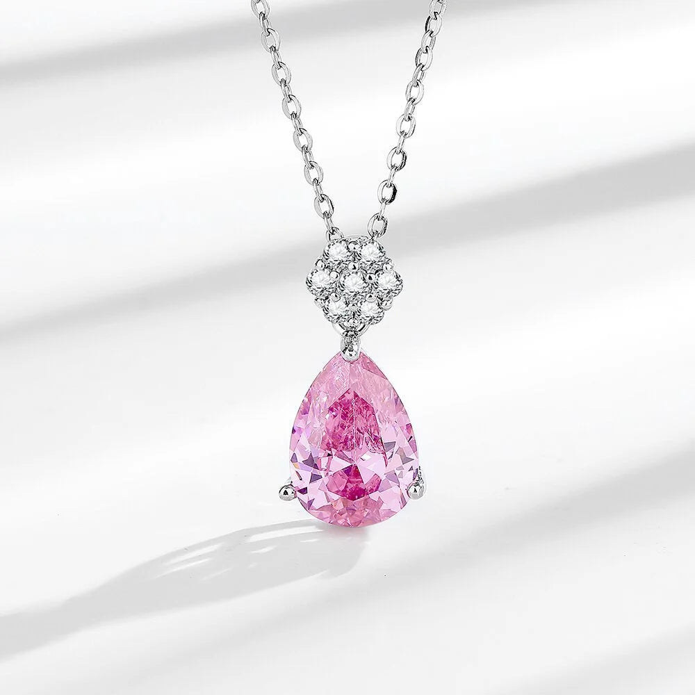 925 Sterling Silver Rose Quartz Jewelry Set