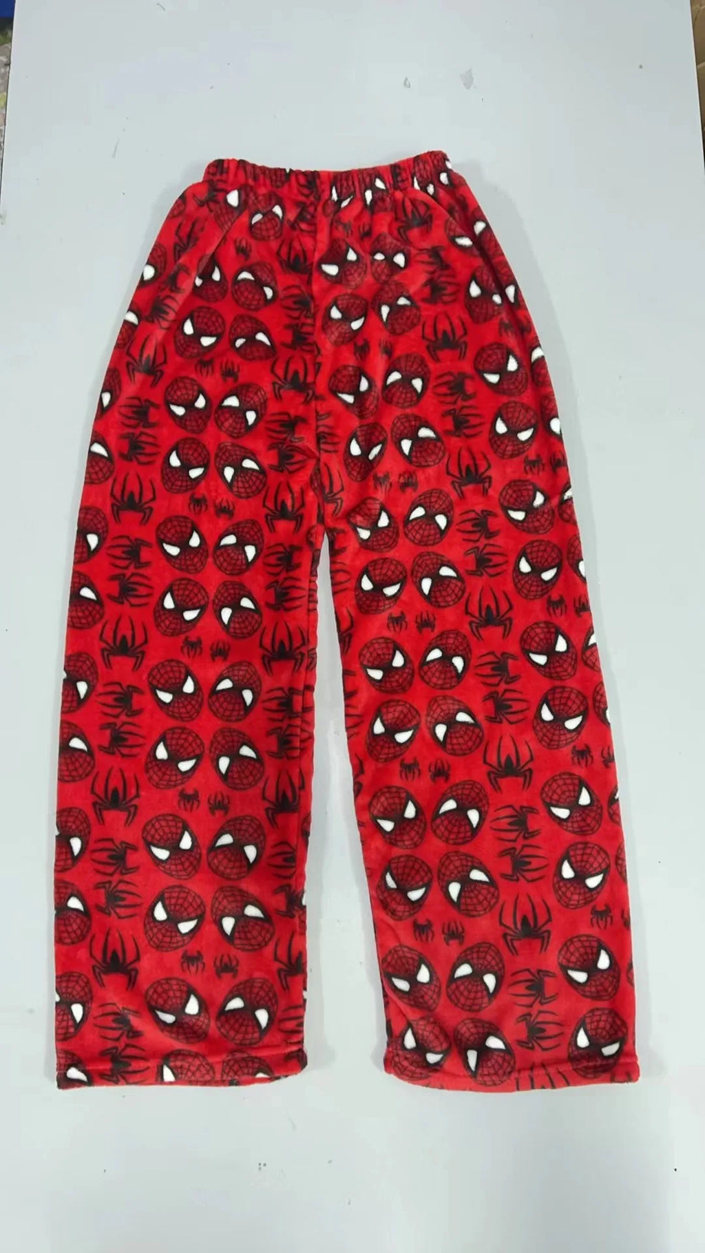 Kitty Spider-man Cotton Velvet Loose Pajamas Pajamas Long Pants Women's And Men's Cartoon Sleeping Casual Wear