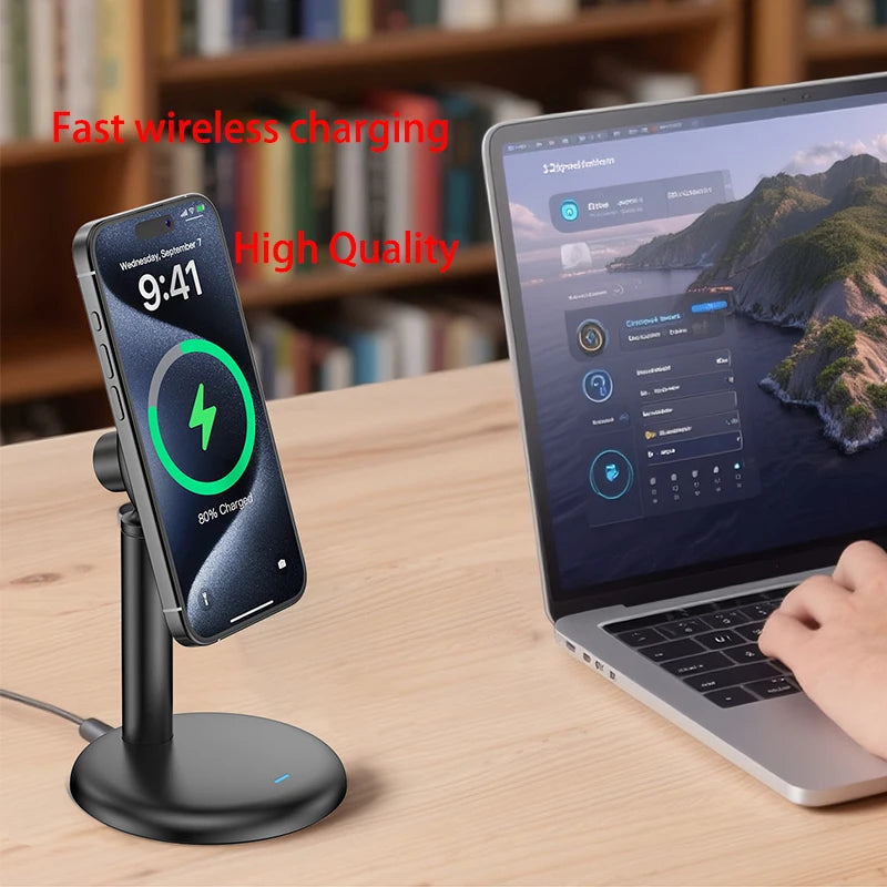 2025 25W Magnetic Wireless Charger Stand Pad For iPhone 16 15 14 13 12 Pro Max 30W Qi2 Fast Charging Station